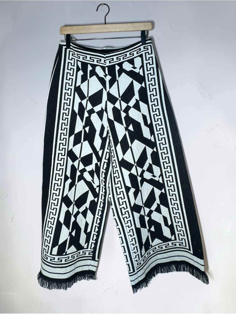 Baci Fringed Jacquard Pants NWOT